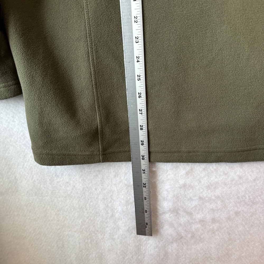 Lands End Fleece 1/4 Zip Pullover Olive Green Jacket 3X Gorpcore Outdoor Comfy - Picture 7 of 11